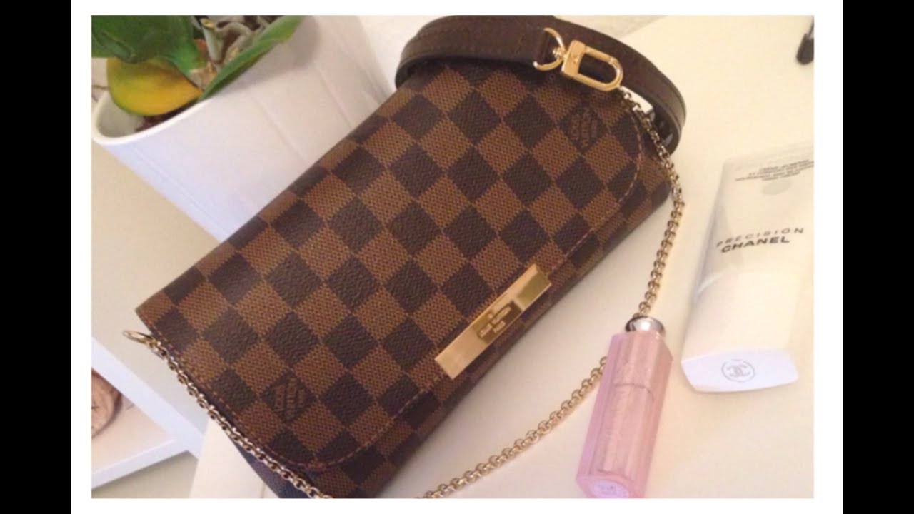 Louis Vuitton Favorite PM vs. Eva Clutch in Damier Ebene
