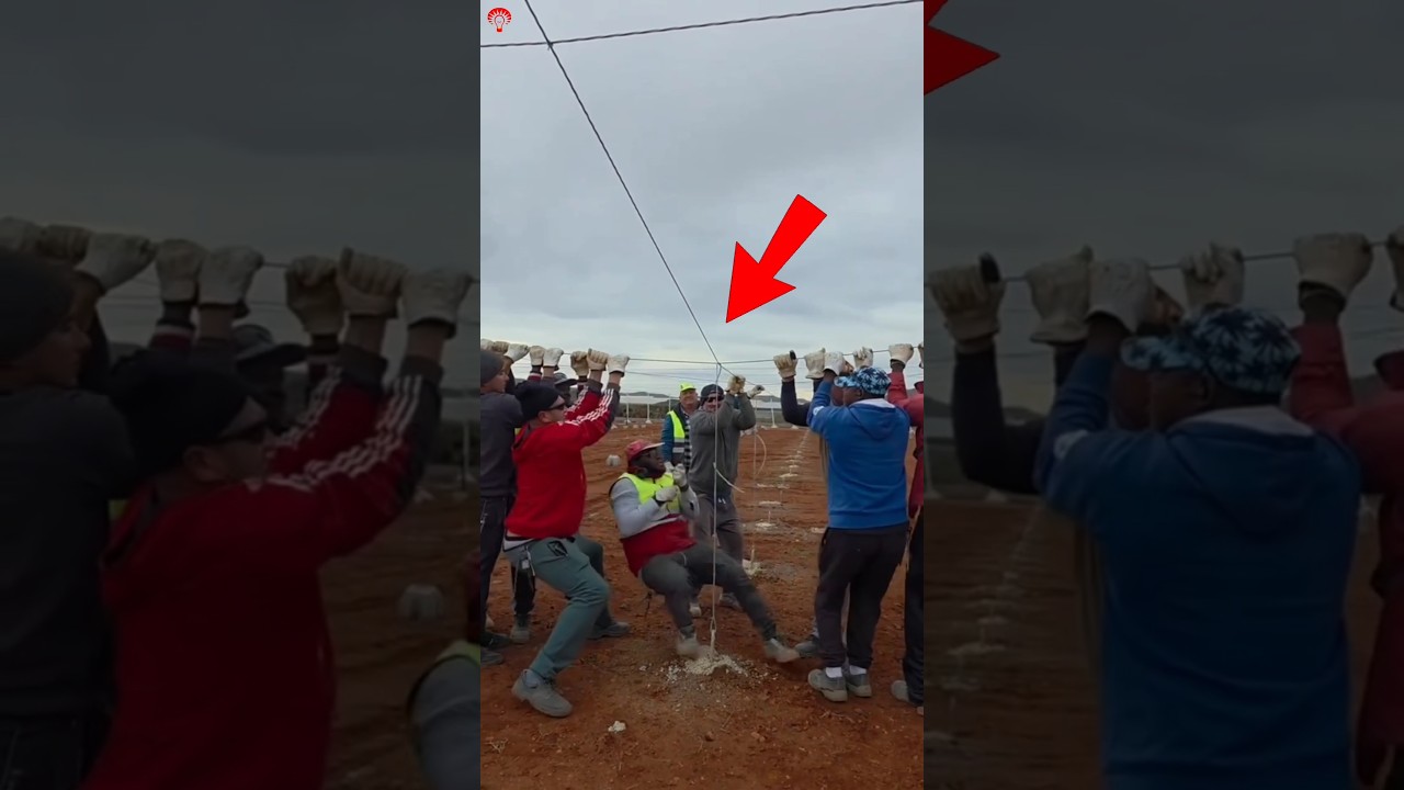 Why Are They Jumping on Steel Wires in the Desert? #shorts
