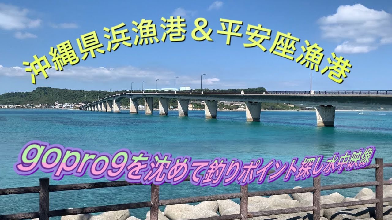 gopro9を沈めて釣りポイント探索！浜漁港&平安座漁港の水中カメラ映像⑧okinawa#釣り#沖縄釣り#gopro