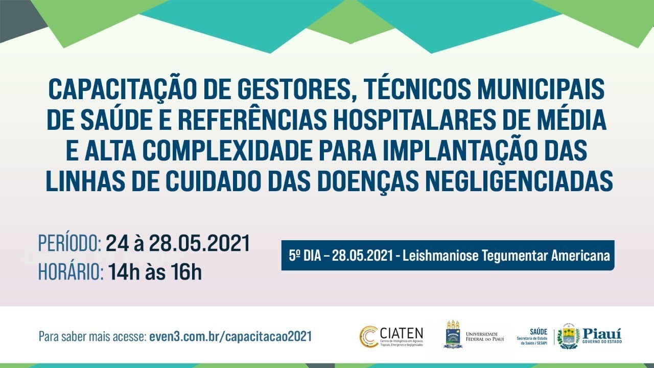 5º DIA – 28.05.2021 - Leishmaniose Tegumentar Americana