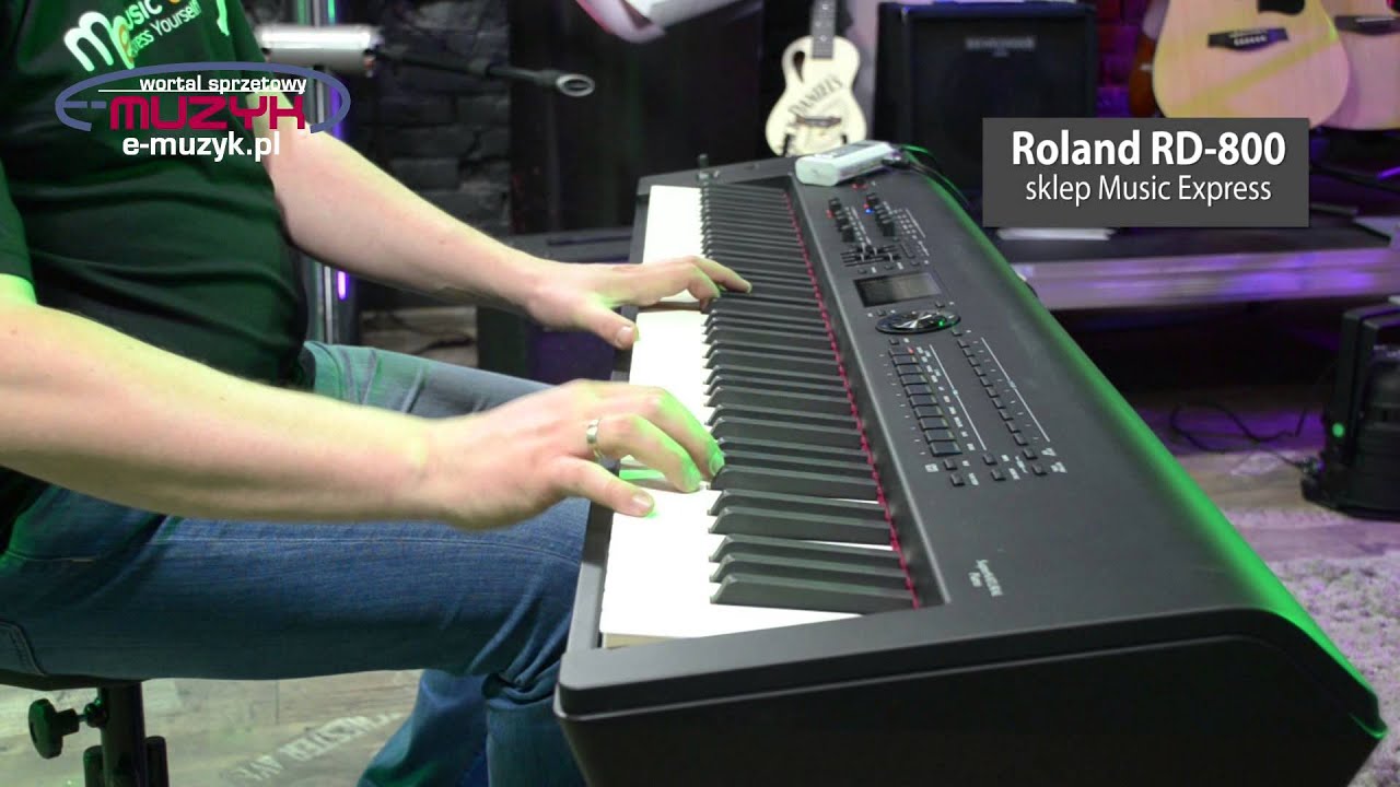 Roland RD 800 SuperNATURAL Piano demo - Grand Piano sounds Roland RD-800 (test E-MUZYK.pl)