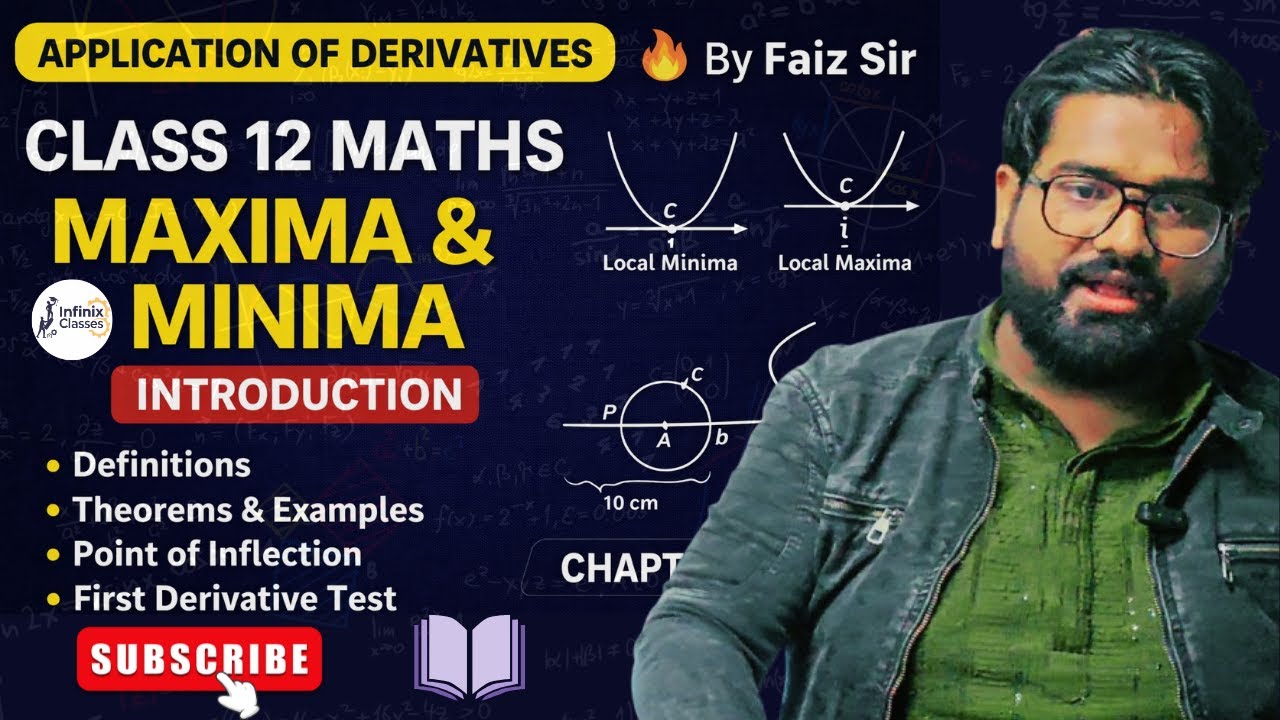 Maxima & Minima (Intro) with Examples | AoD Class 12 | Chapter 6 NCERT | Faiz Sir #infinixclasses