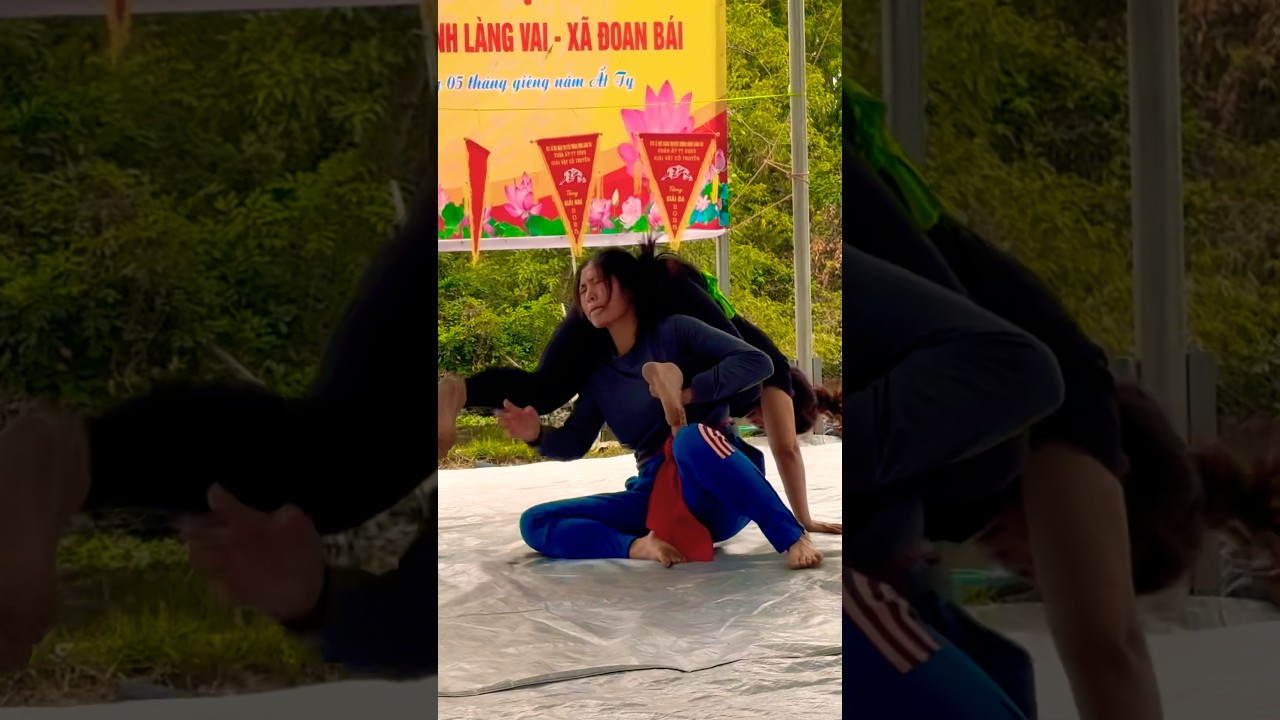 The beautiful fighting skills of a female wrestler #vatnamnu2025 #vatnu #womenwrestling