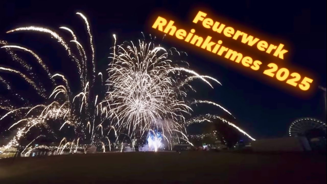 Feuerwerk Rheinkirmes + XXL Explosion am Boden (Unfall) | 4K Video Rheinkirmes Düsseldorf 2025