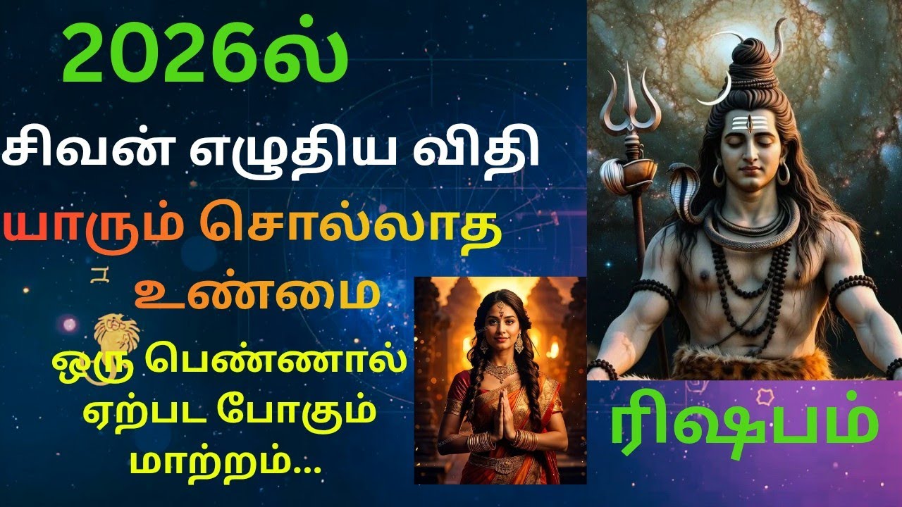 ரிஷபம் | பெண்ணால் ஏற்படப்போகும் அதிசயம்| யாரும் சொல்லாத உண்மை | சிவன் எழுதிய விதி| புத்தாண்டு ராசி