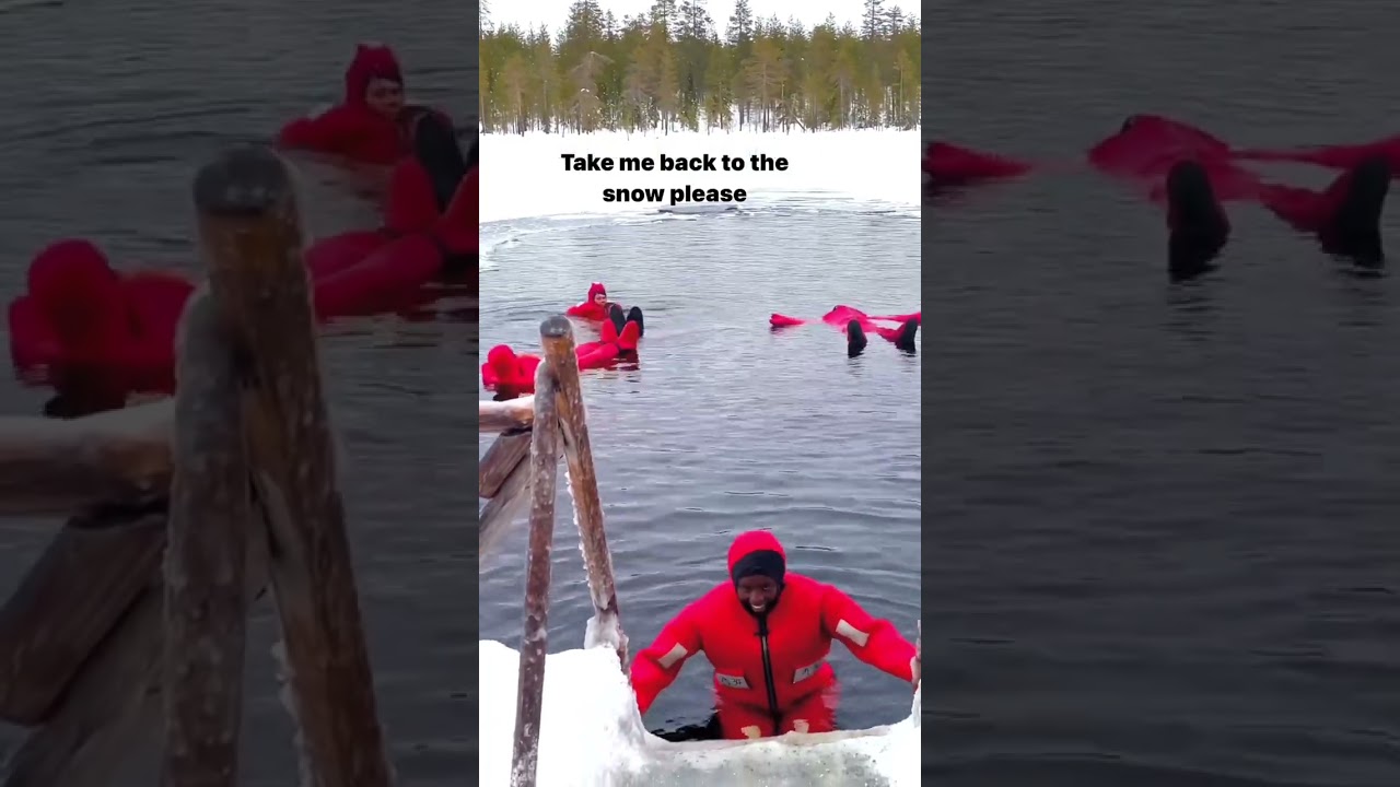 Ice floating is one of the most relaxing things you can do #icefloating #finland #lapland