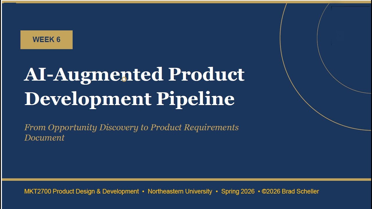 AI-Augmented Product Design: Setting Up the Pipeline That Does What Brainstorms Can't | MKT2700