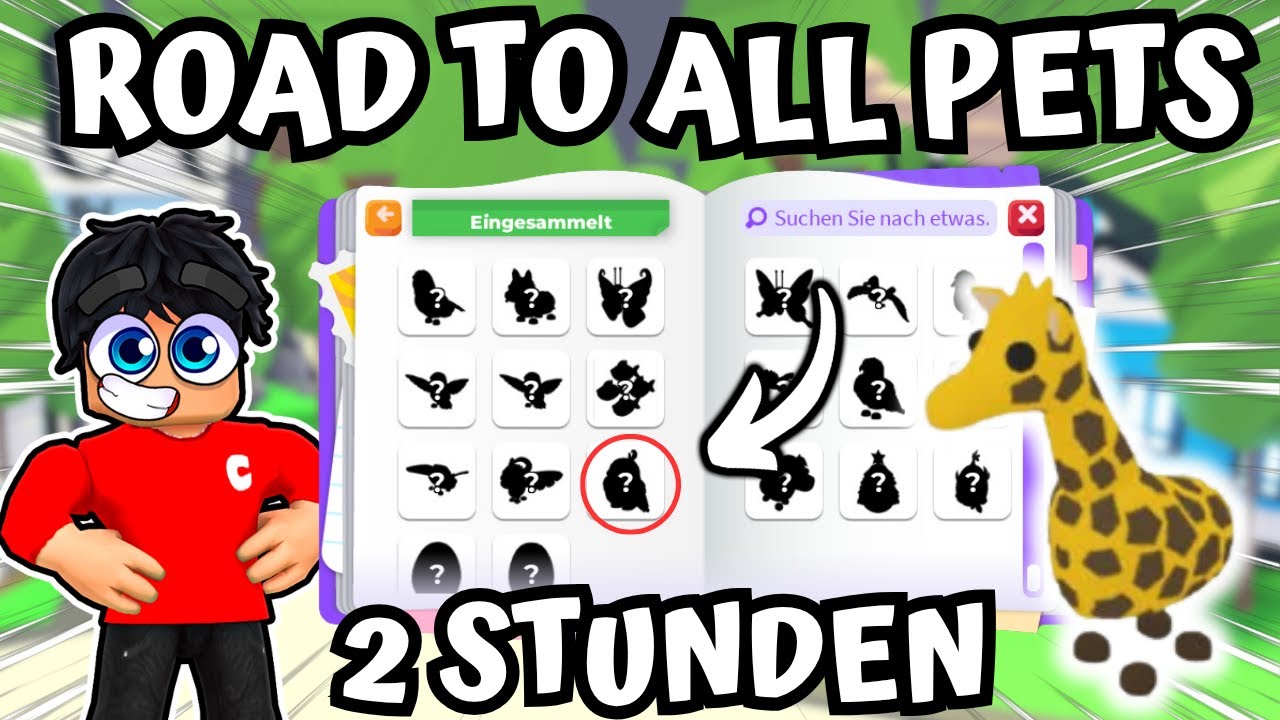 2 STUNDEN ROAD TO ALL PETS in ADOPT ME!