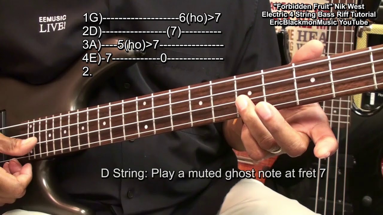 How To Play FORBIDDEN FRUIT Nik West Funky Slap Bass Guitar Lesson @ericblackmonmusicbass9175 FUNK