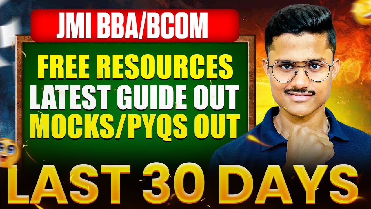Jamia BBA/BCOM Entrance Strategy 2026 🔥| Latest Guide, Mocks, PYQs For JMI Entrance Strategy
