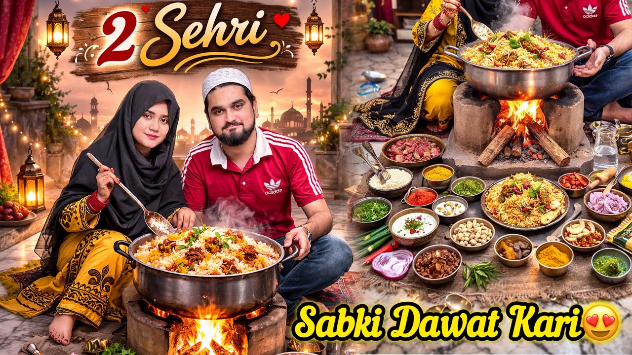 2nd Sehri Me Sabki Dawat Kari😍Special Sehri Bnayi💕 Abubakr Ne Bola Arman Ko Jiju 😂