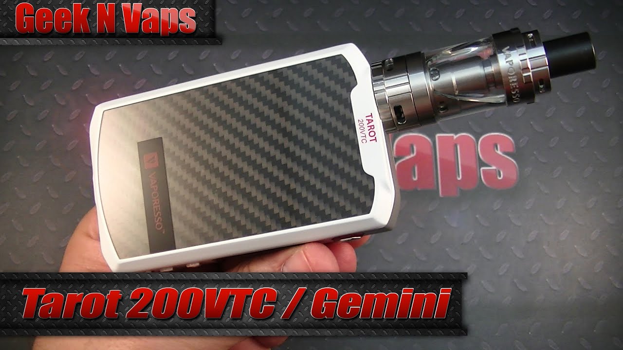 Review de la Tarot 200 VTC et Gemini tank de Vaporesso