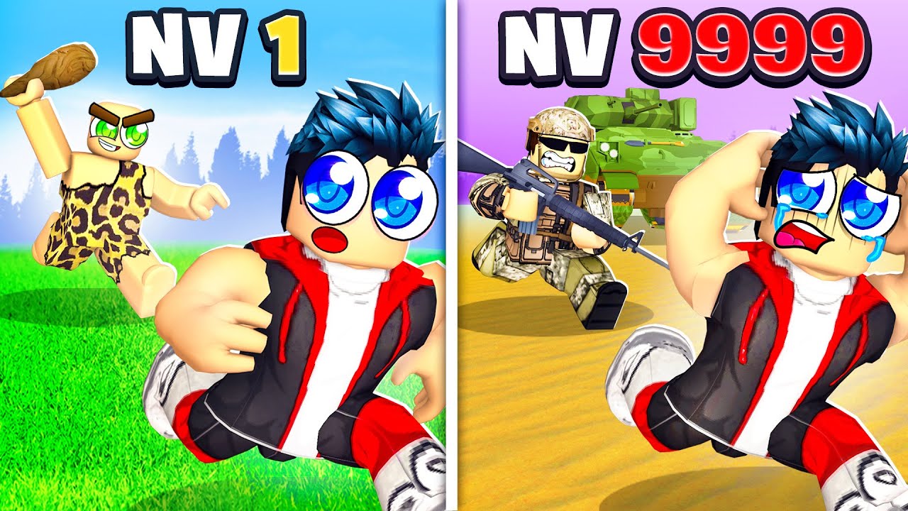 je suis passé de l'ÂGE DE PIERRE au FUTUR dans Roblox Battle Ages...