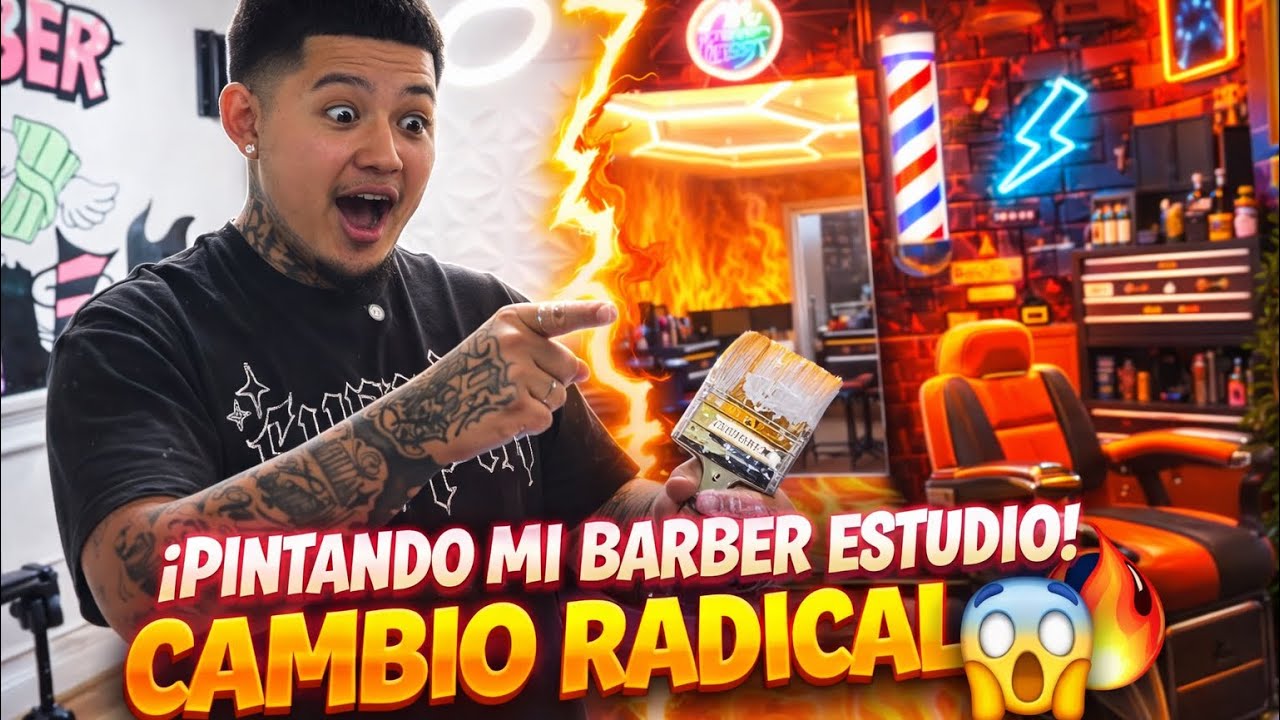 Le cambié el color a mi barber estudio 💈