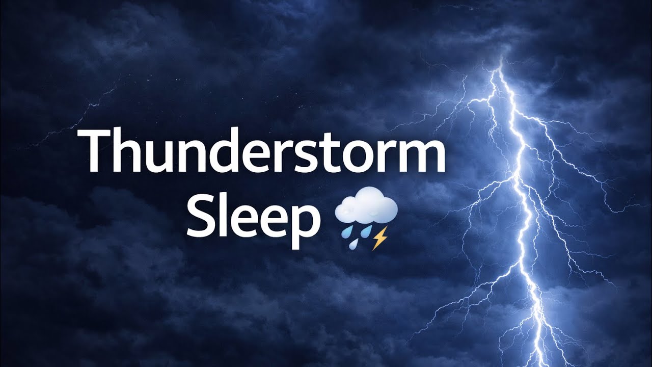Rain & Thunder for Sleep ⛈ Storm Night Ambience – 10 Hours