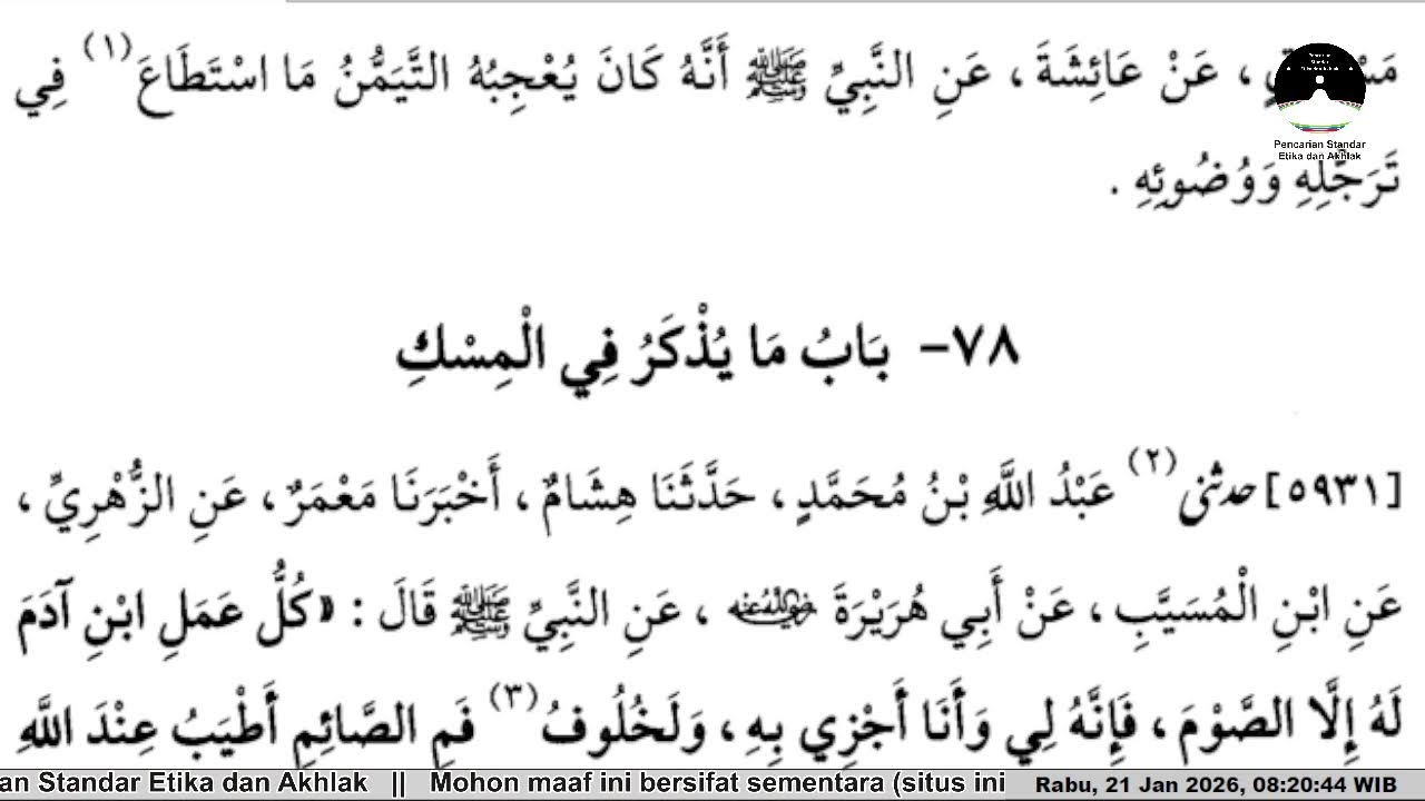 فَتْحُ الْوَهَّابِ، إِحْيَاءُ عُلُوْمِ الدِّيْنِ، صَحِيْحُ الْبُخَارِيْ