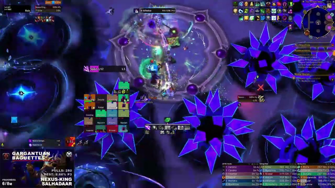 Mythic Nexus-King Salhadaar | Resto Druid PoV | Solo heal side platform on 1st intermission