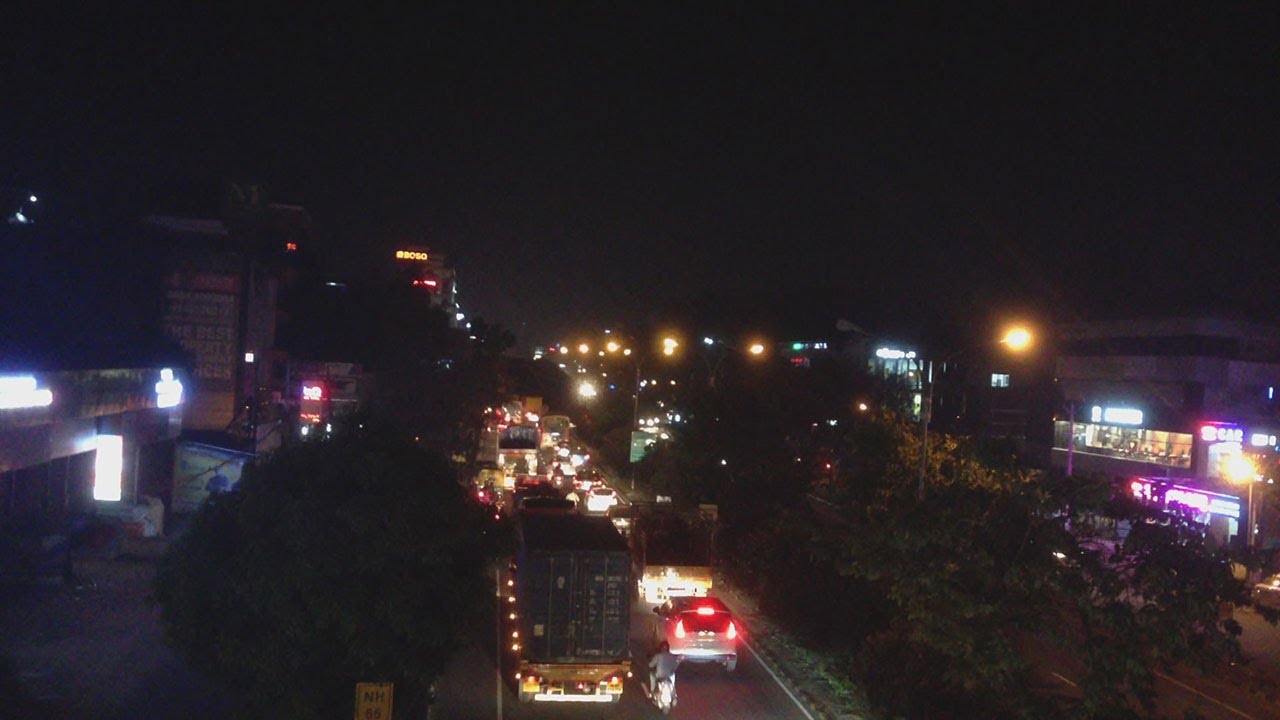 City Night Traffic Background Video Effects HD 1080p  Free Download | Night Road Cochin - Kerala