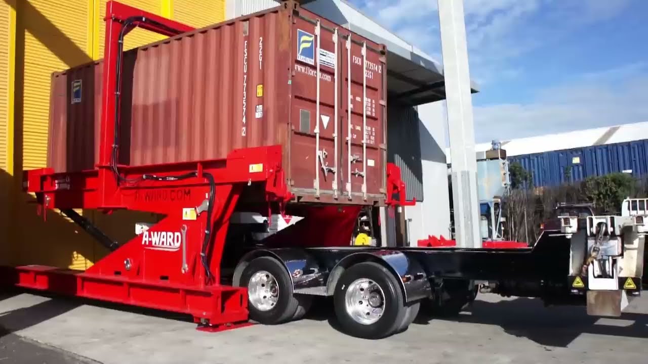 A-Ward 20ft Container Tilter Unloader in Action #bulkhandling #containerunloader #containertipper