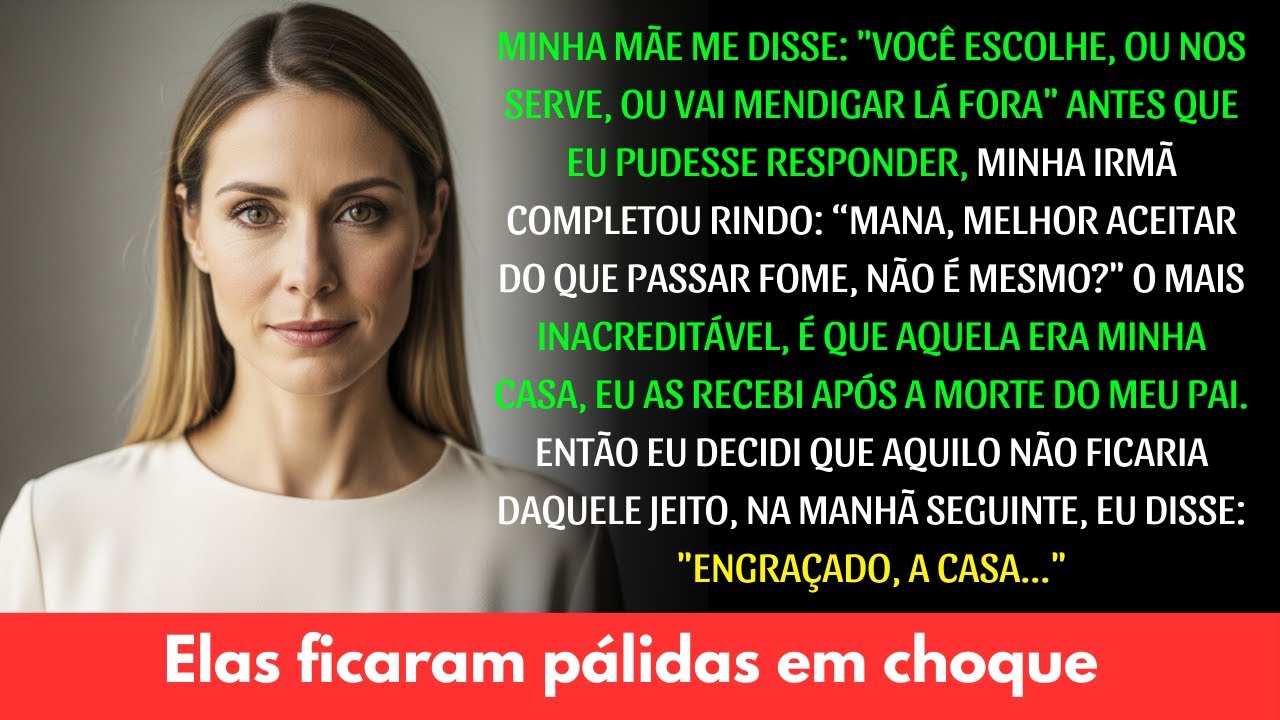 Minha mãe gritou; 'Você escolhe, nos servir e morar aqui ou mendigar' Dentro da minha própria casa