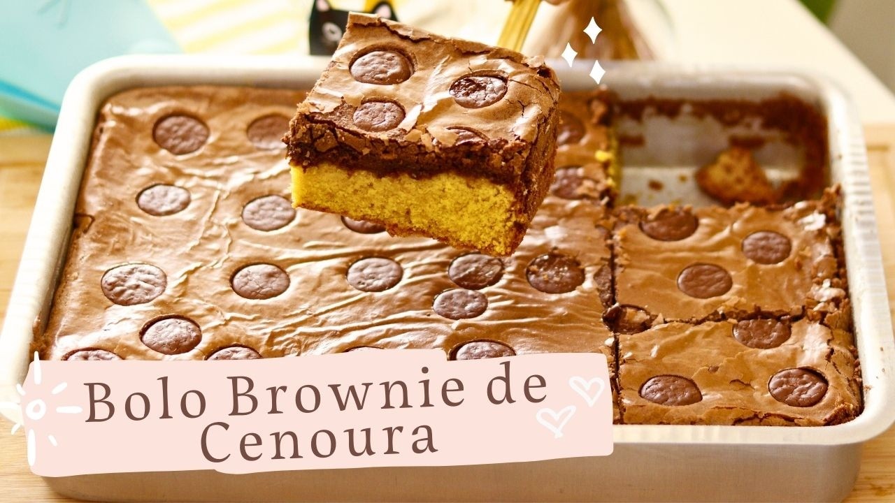 A MISTURA PERFEITA: BOLO DE CENOURA COM BROWNIE – VOCÊ NUNCA VIU UM BOLO ASSIM! - Dika da Naka