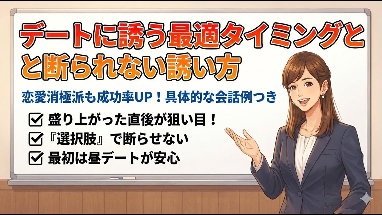 【99%成功】女性をデートに誘う