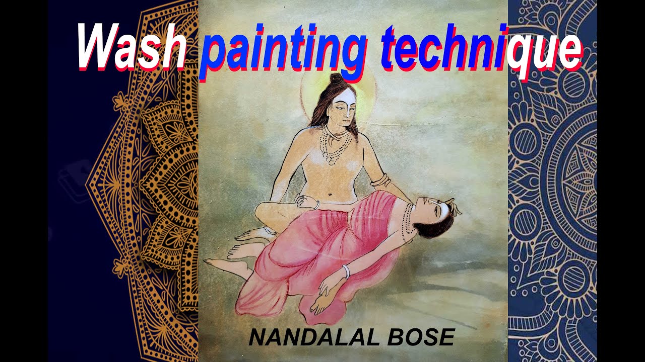 Wash painting technique / Nandalal Bose #watercolor #wash  #painting