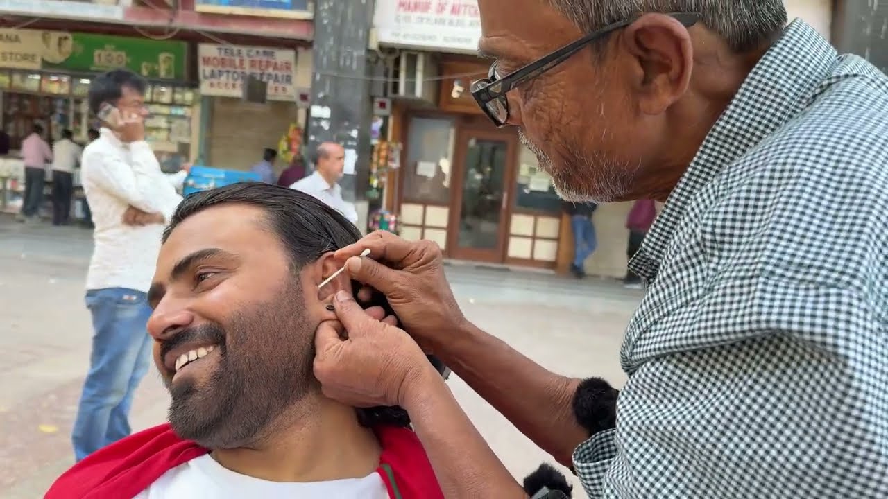 Ear Cleaning Massage First Time By Waris Barber l I am Going to Sleep 😴 l Relaxing Head Massage