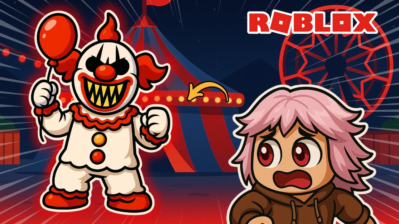 ROBLOX: ESCAPEI DO CIRCO DO PALHAÇO DO MAL 🤡🎪 | Escape Carnival of Terror OBBY