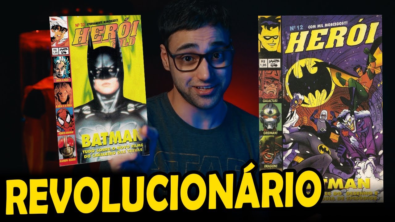 a FANT&Aacute;STICA HIST&Oacute;RIA DO BATMAN na REVISTA HER&Oacute;I nos ANOS 90