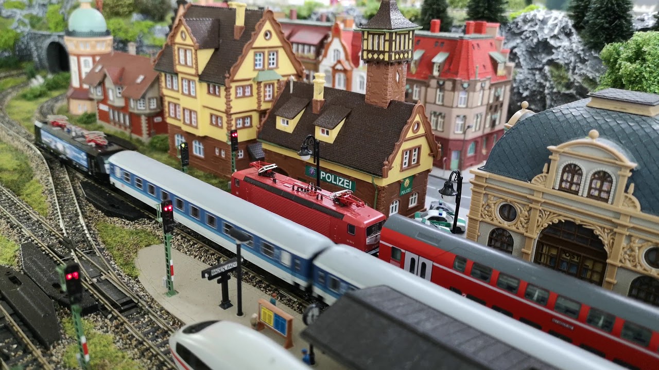 M Anlage Baden Baden, wieder ein Fahrvideo mit neuer Bahnhofssteuerung und neuer Bahnhofsgestaltung.