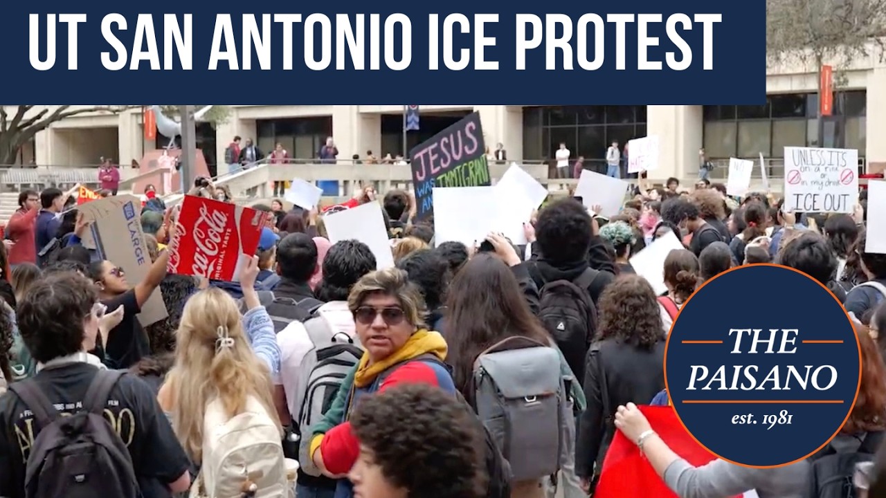 UT San Antonio Students Walk Out For Ice Protest