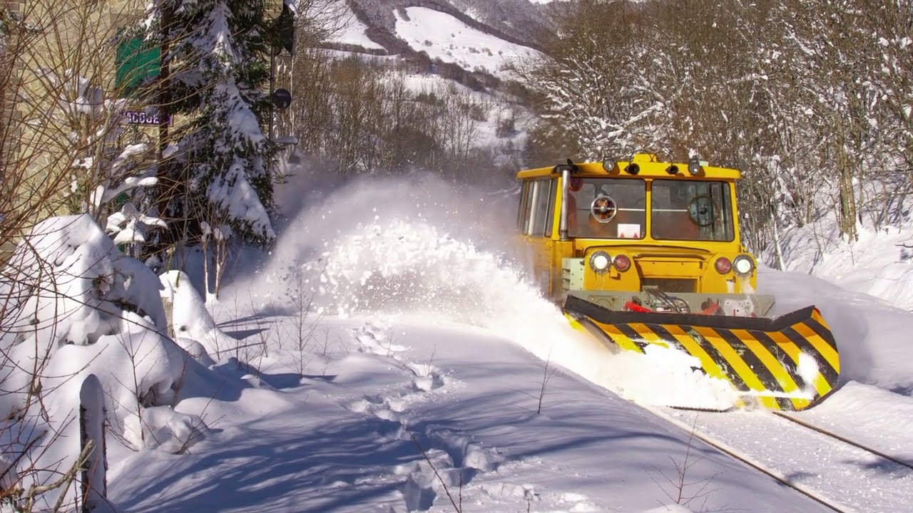 En cabine de Aurillac à Neussargues sous la neige.