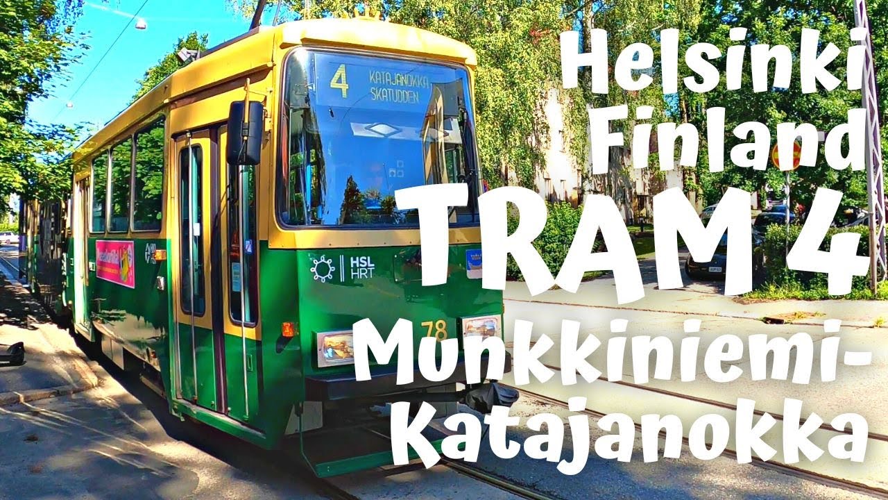 Finland Helsinki Tram 4 Munkkiniemi - Katajanokka [4K] Summer 2020