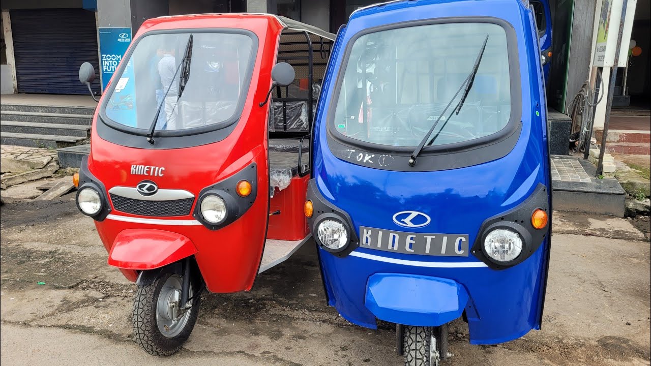 Kinetic Safar Smart Passenger e-rickshaw 🛺 Red & Blue Colours