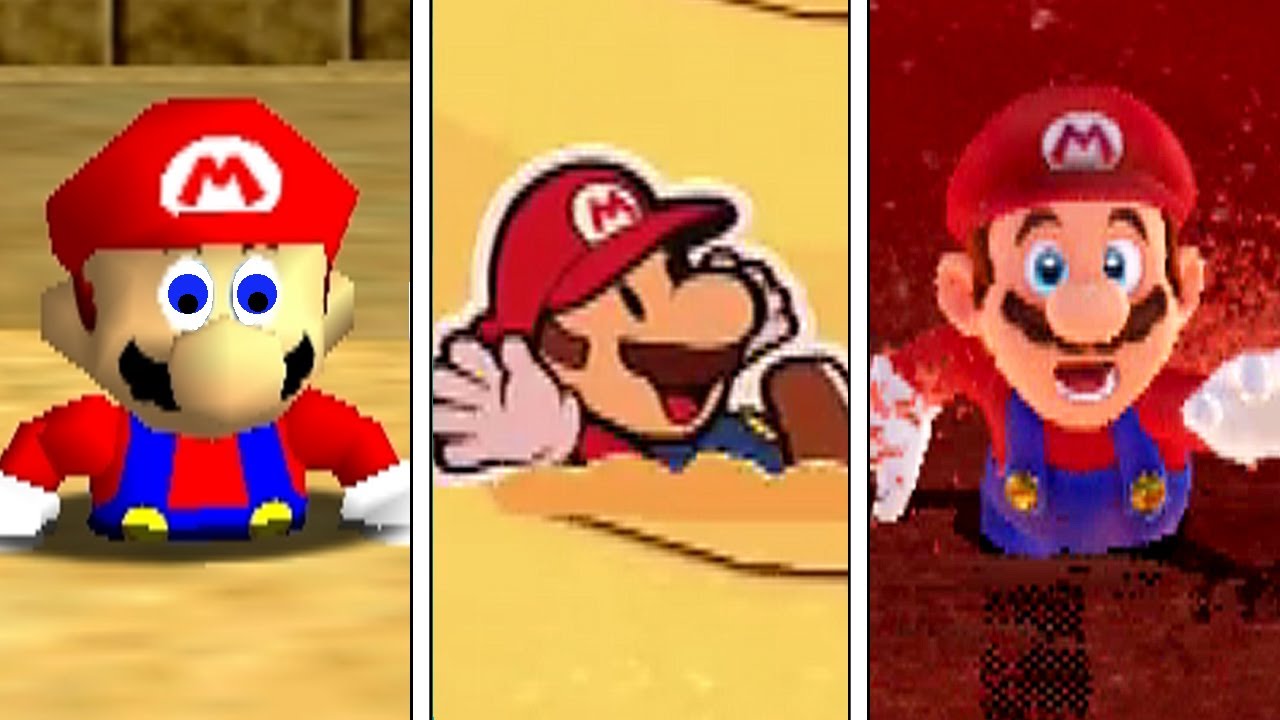 Evolution Of Mario Sinking/Drowning In Quicksand In Mario Games (1988-2025)