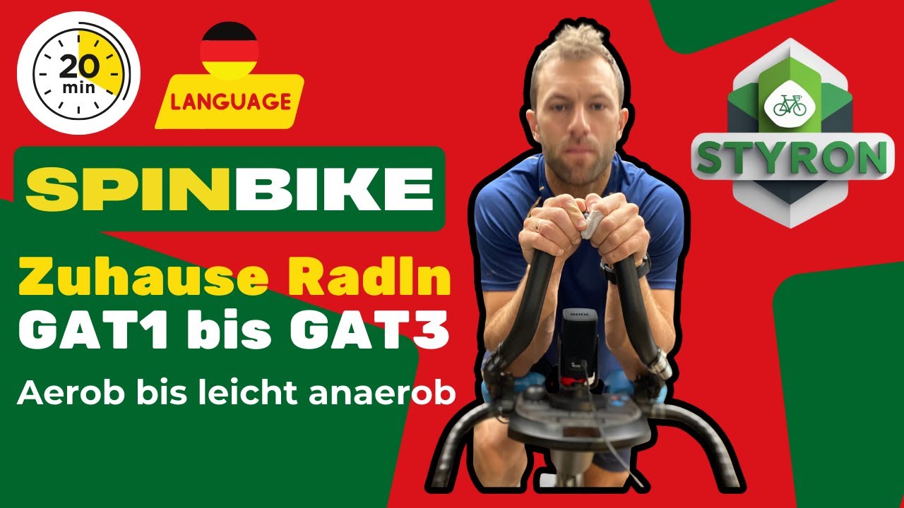 🔥 20 Min Indoor Cycling Workout – GAT1 bis GAT3 | Aerob bis leicht anaerob | Intensive am Spin Bike