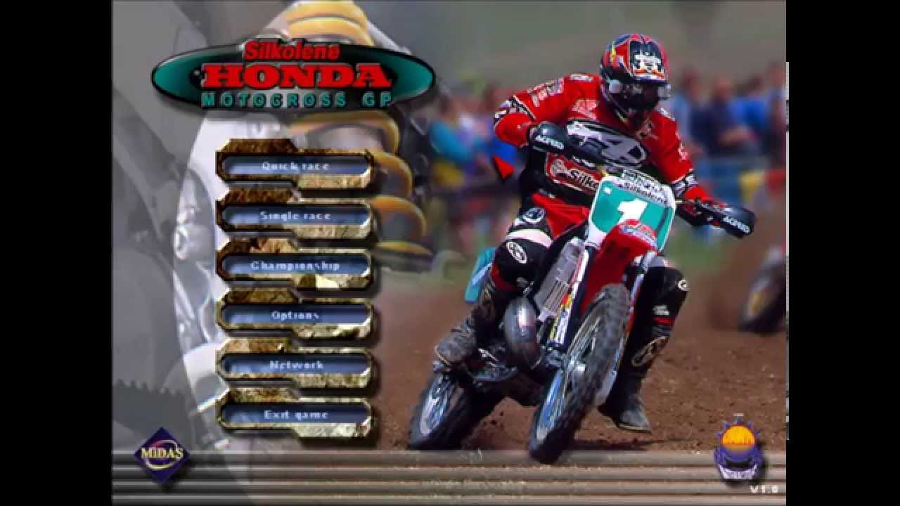 Silkolene honda motocross GP. Menu theme