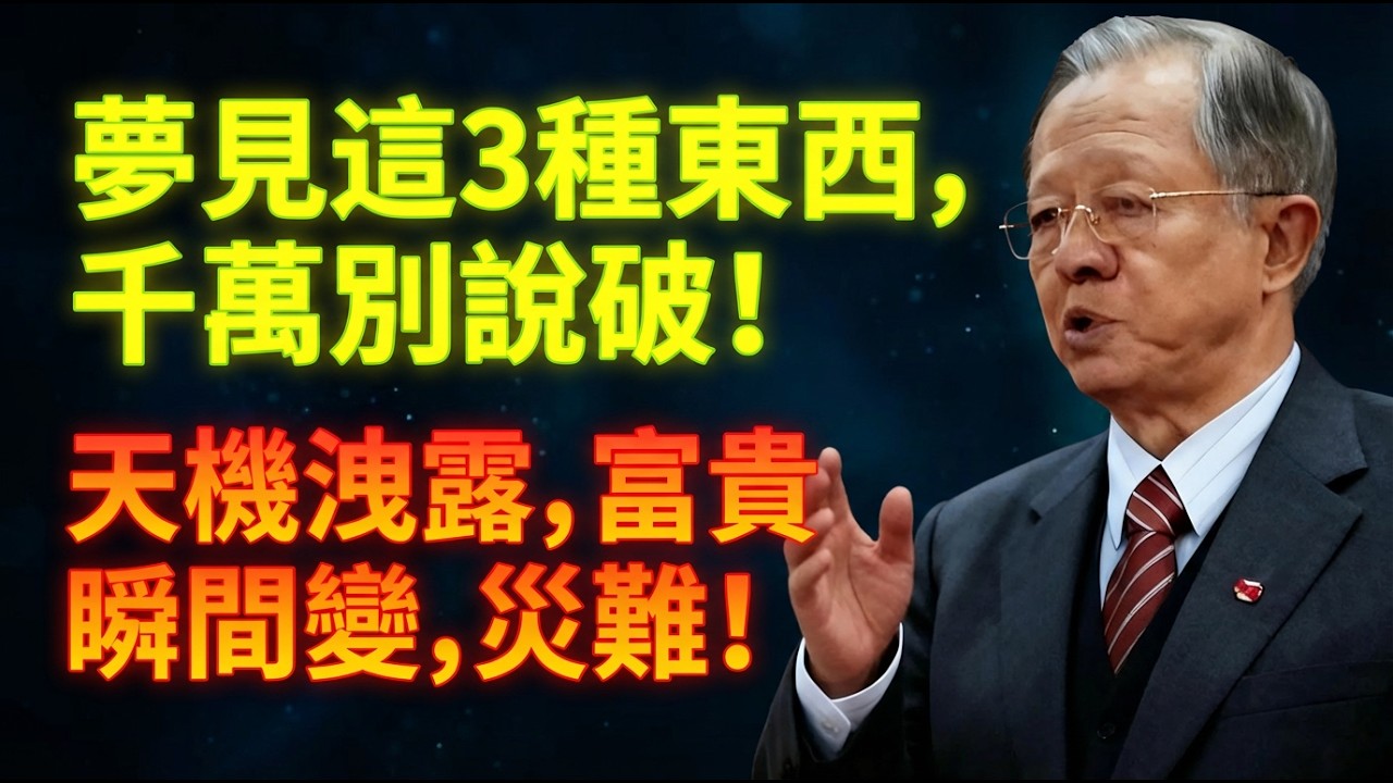 醒來千萬別說破！夢見「這3樣東西」，是老天在給你「封口費」！一旦說漏嘴，橫財全跑光！ #人生智慧 #命理 #哲學 #曾仕強 #易經 #正能量