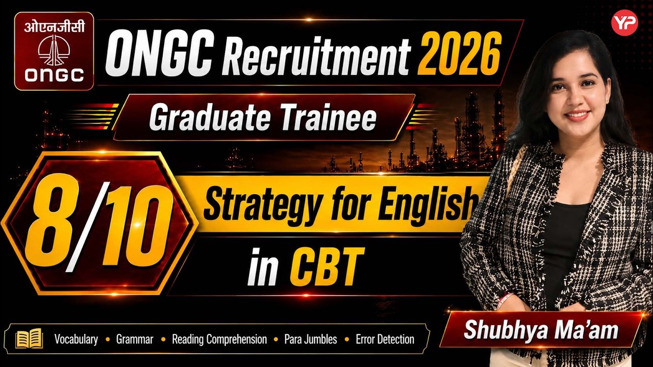 How to Score 8/10 in English | ONGC Graduate Trainee CBT Strategy 2026
