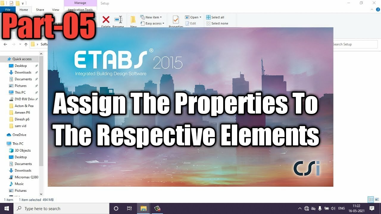 Assign The Properties To The Respective Elements And Support