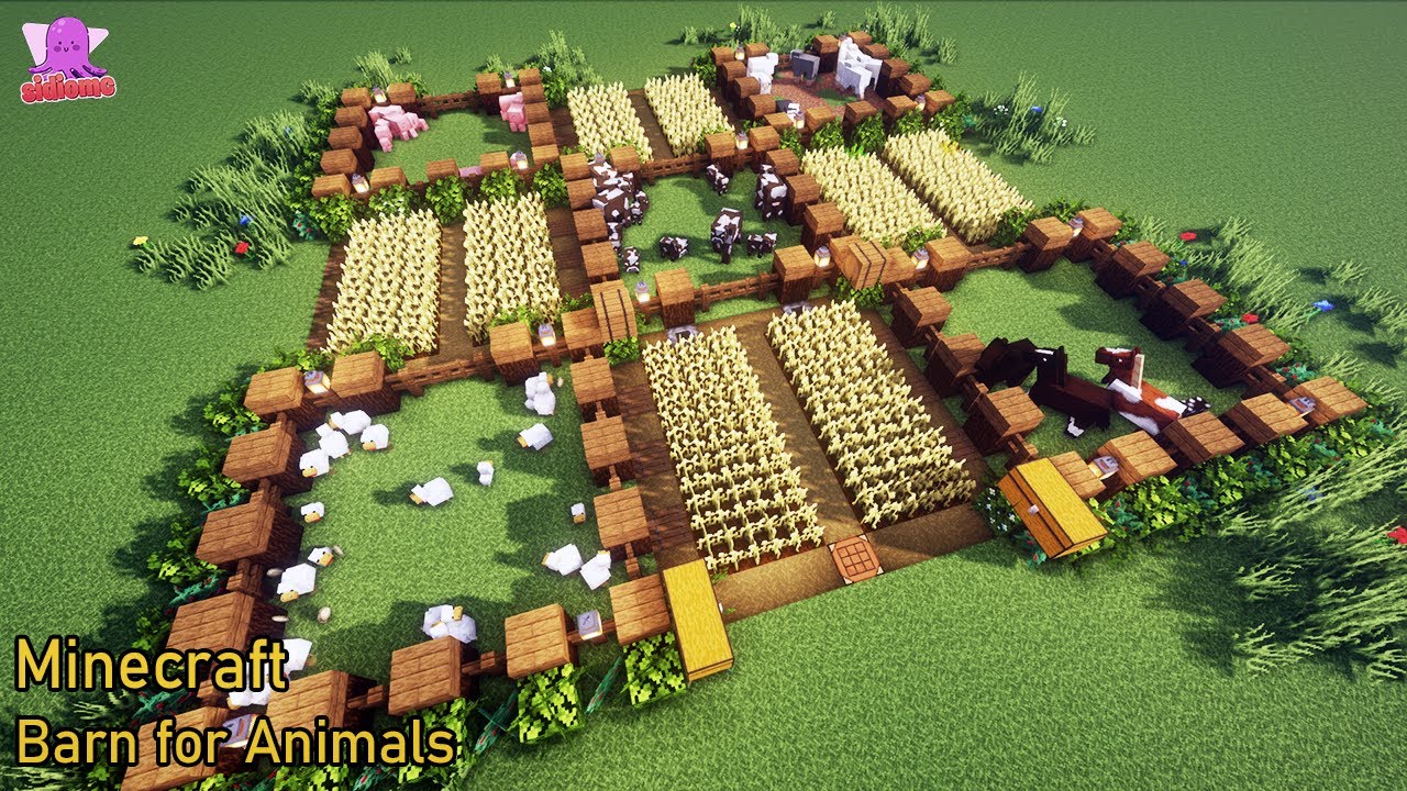 🏡 Minecraft Tutorial : Barn for Animals🐮