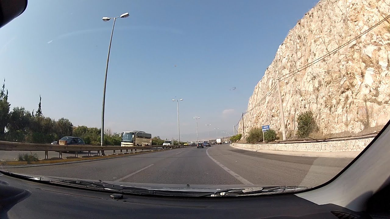 Aspropyrgos to Elefsina's toll post (GR-8, highway driving, Greece) - onboard camera