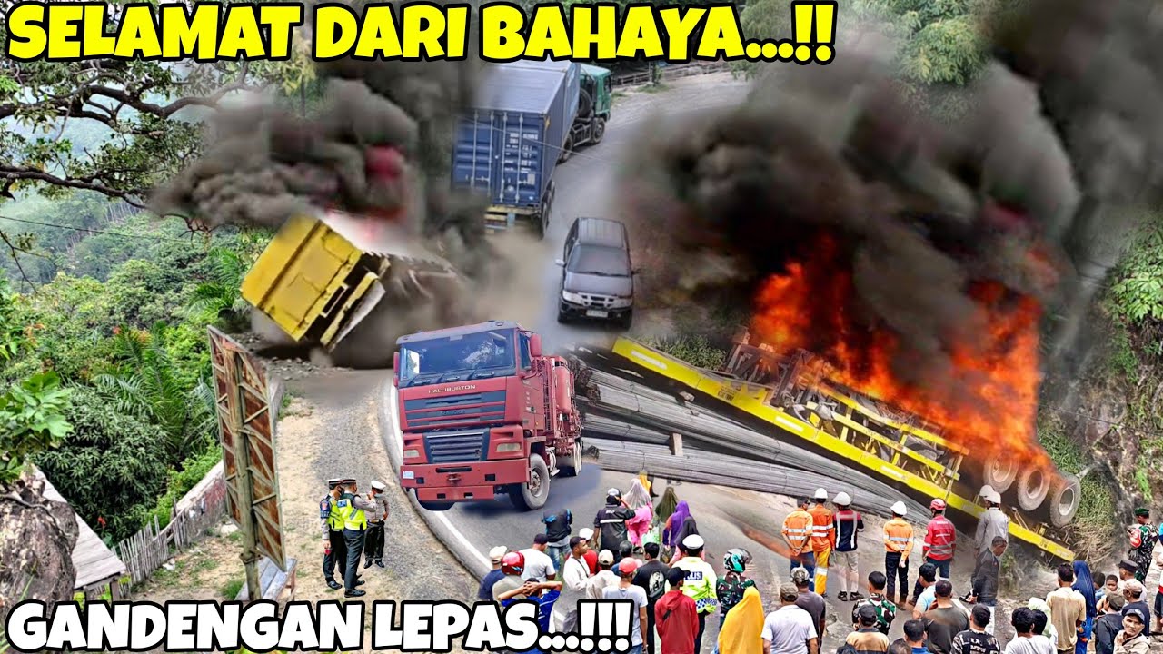 PERTOLONGAN TUHAN MEMANG NYATA❗SOPIR SELAMAT DARI MAUT❗DETIK-DETIK TRUK MELUNCUR & TERGULING DITARIK