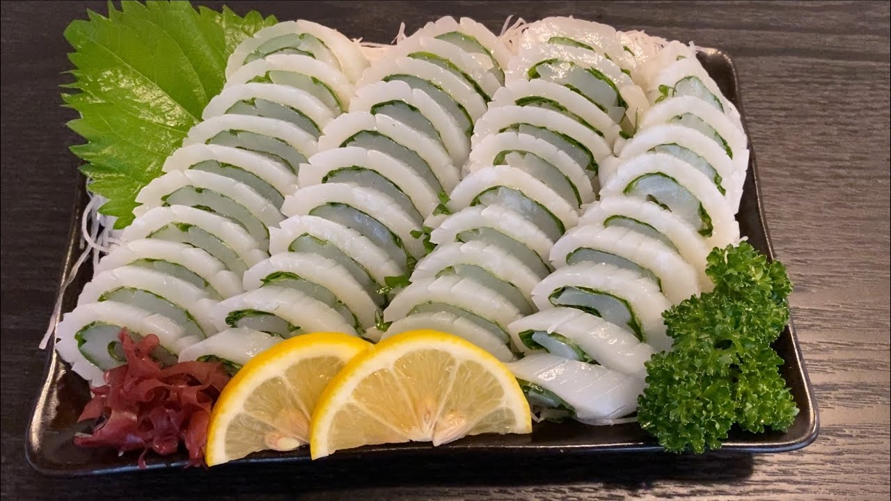 100円の包丁で作れる　するめいかの大葉巻きの作り方