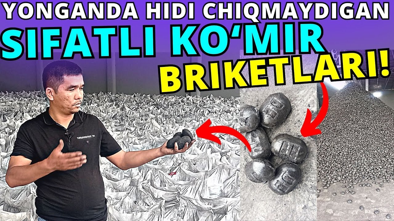 KO'RING! KO'MIRDAN HAM ARZON BRIKETLAR - YONGANDA HIDLANMAYDIGANIDAN!