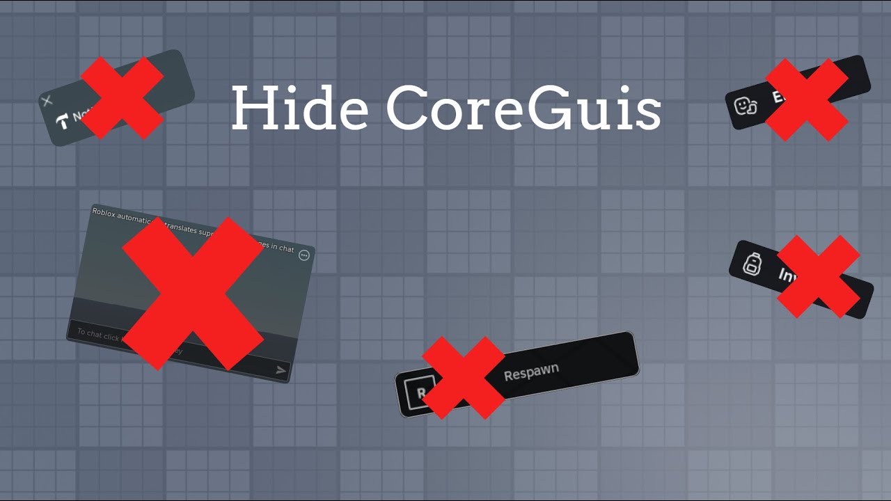 How to Hide CoreGuis in Roblox Studio