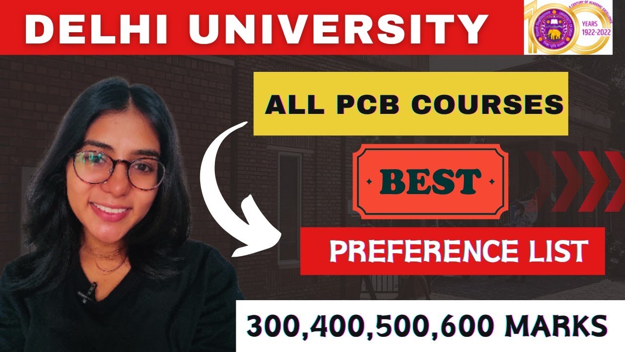 All Courses for PCB Students at Delhi University 💯| Best Preference List | Walkinwitharpi