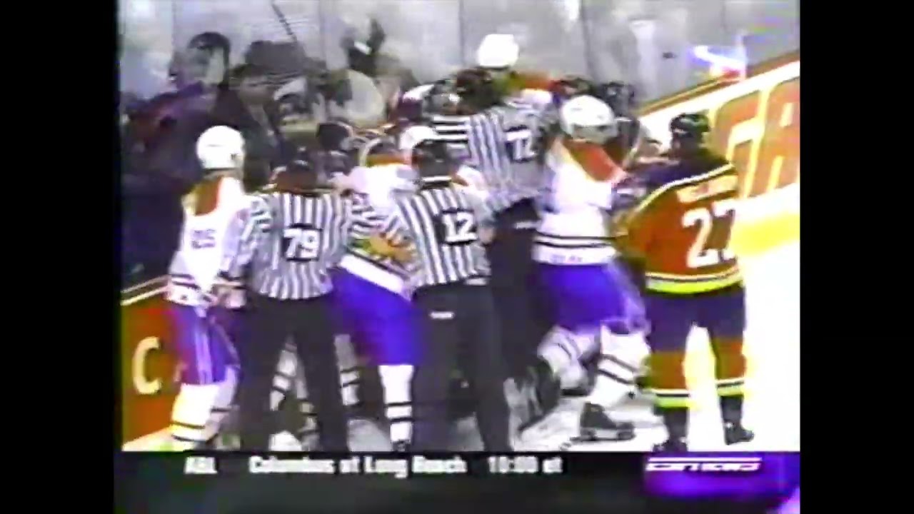John Vanbiesbrouck Roughing on Vincent Damphousse Mar. 9th, 1998 (Hi-Lite)