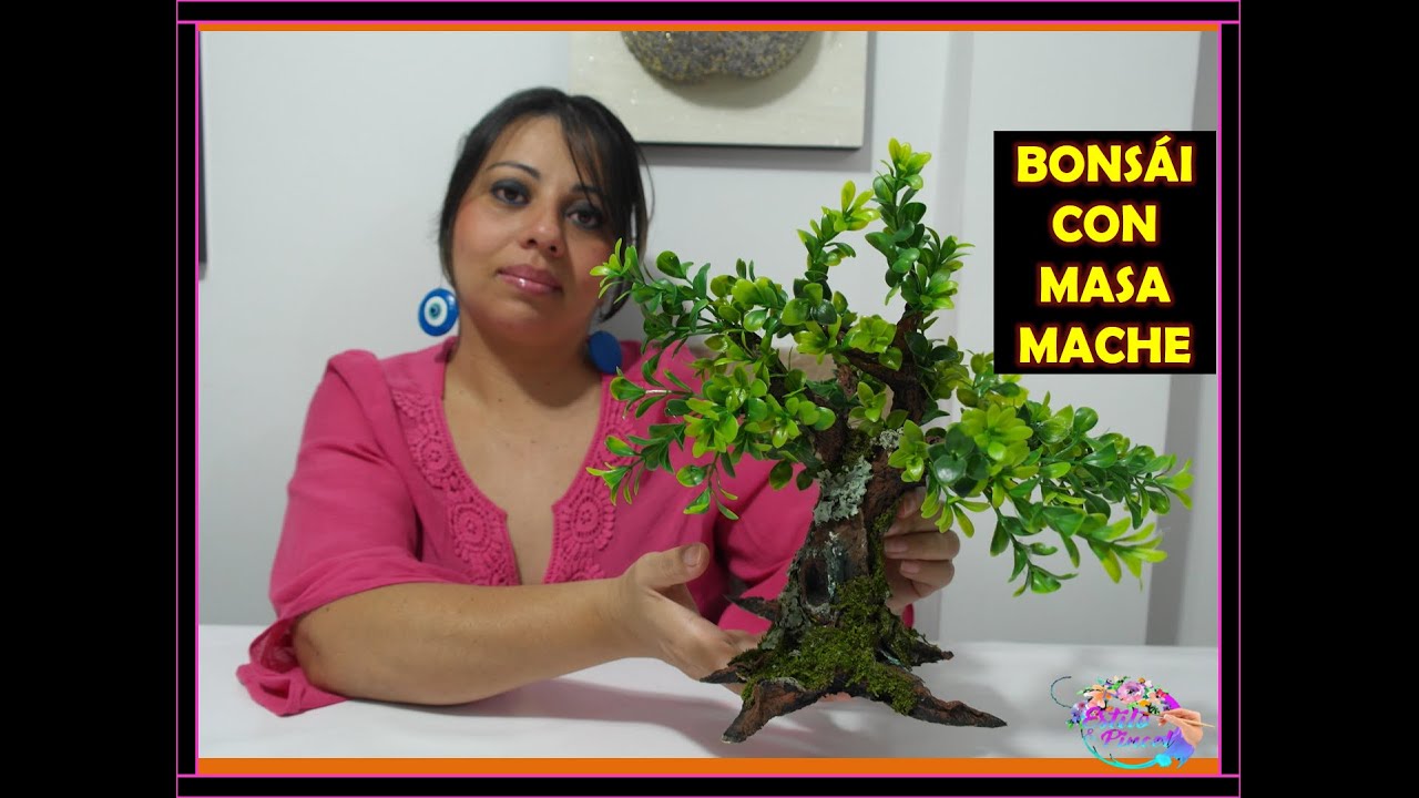 #AprendeConmigo #bonsai #papelmache COMO HACER BONSAI  CON MASA MACHE 💚💚💚